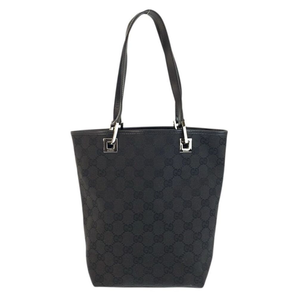 Gucci GG Canvas Leather Tote Bag - Picture 2 of 10